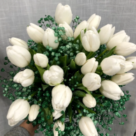 White Tulip Bride Bouquet